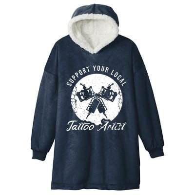 Funny Tattoo Outfit For A Tattoo Artist Gift Hooded Wearable Blanket