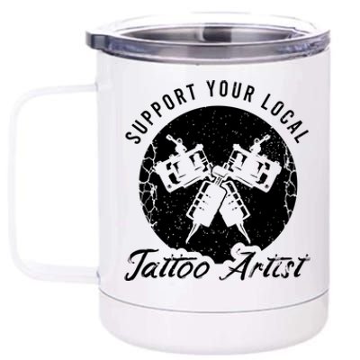 Funny Tattoo Outfit For A Tattoo Artist Gift 12 oz Stainless Steel Tumbler Cup