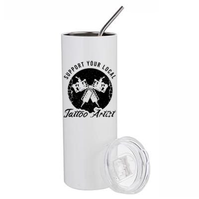 Funny Tattoo Outfit For A Tattoo Artist Gift Stainless Steel Tumbler