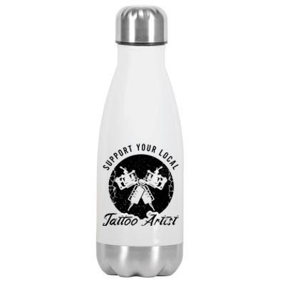 Funny Tattoo Outfit For A Tattoo Artist Gift Stainless Steel Insulated Water Bottle