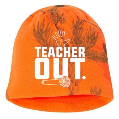 Funny Teacher Out Last Day Of School End Of Year Teacher Kati - Camo Knit Beanie