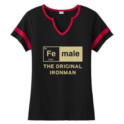 Female The Original Ironman Ladies Halftime Notch Neck Tee