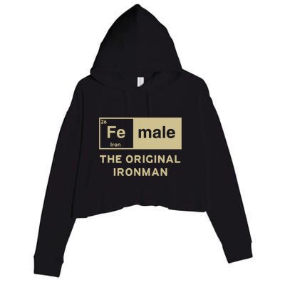 Female The Original Ironman Crop Fleece Hoodie