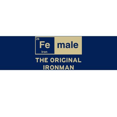 Female The Original Ironman Bumper Sticker