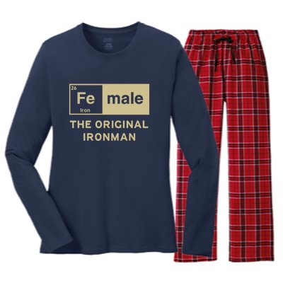 Female The Original Ironman Women's Long Sleeve Flannel Pajama Set 