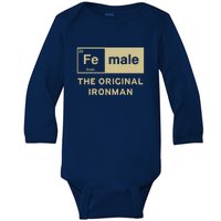 Female The Original Ironman Baby Long Sleeve Bodysuit