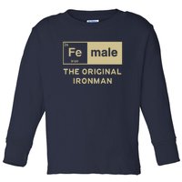 Female The Original Ironman Toddler Long Sleeve Shirt