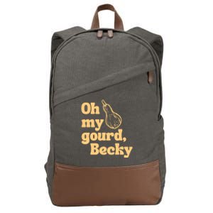 Funny Thanksgiving Oh My Gourd Becky Gift Cotton Canvas Backpack