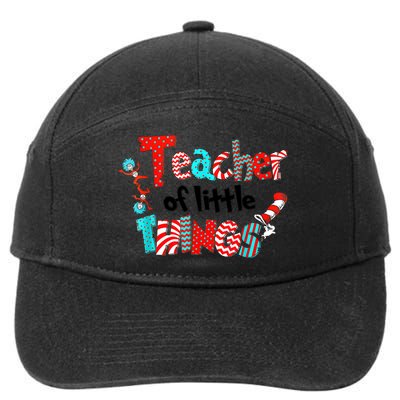 Funny Teacher Of Little Things For Teacher Cat And Hat 7-Panel Snapback Hat