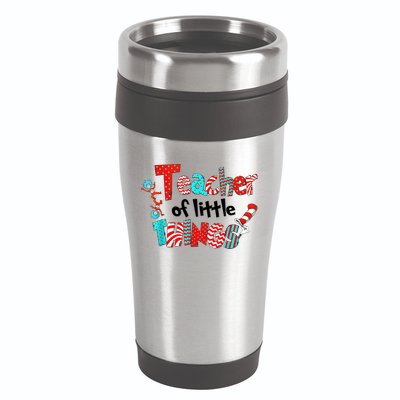Funny Teacher Of Little Things For Teacher Cat And Hat 16oz Travel Tumbler