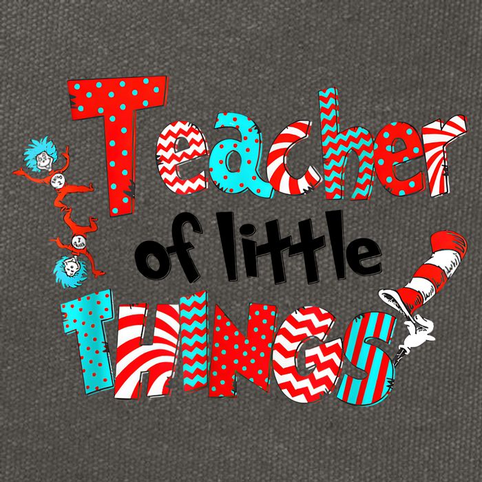 Funny Teacher Of Little Things For Teacher Cat And Hat Cotton Canvas Backpack