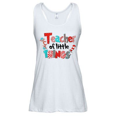 Funny Teacher Of Little Things For Teacher Cat And Hat Ladies Essential Flowy Tank