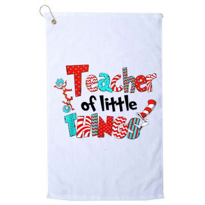 Funny Teacher Of Little Things For Teacher Cat And Hat Golf Towel