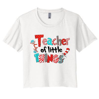 Funny Teacher Of Little Things For Teacher Cat And Hat Crop Top