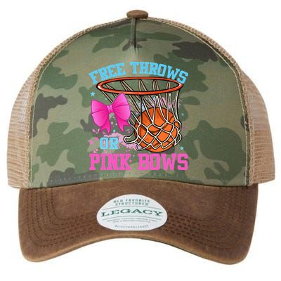 Free Throws or Pink Bows Pregnancy Pink or Blue Basketball Legacy Tie Dye Trucker Hat