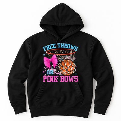 Free Throws or Pink Bows Pregnancy Pink or Blue Basketball Hoodie