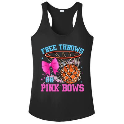 Free Throws or Pink Bows Pregnancy Pink or Blue Basketball Ladies PosiCharge Competitor Racerback Tank