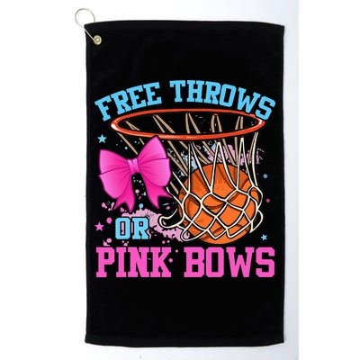 Free Throws or Pink Bows Pregnancy Pink or Blue Basketball Golf Towel