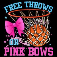 Free Throws or Pink Bows Pregnancy Pink or Blue Basketball Toddler T-Shirt