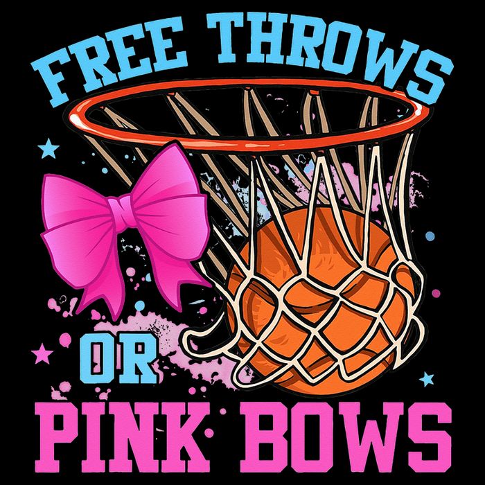 Free Throws or Pink Bows Pregnancy Pink or Blue Basketball Toddler T-Shirt