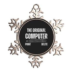 Funny The Original Computer Metallic Star Ornament