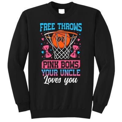 Free Throws Or Pink Bows Your Uncle Loves You Gender Reveal Sweatshirt