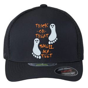 Funny Trick Or Treat Smell My Feet Halloween Flexfit Unipanel Trucker Cap