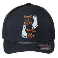 Funny Trick Or Treat Smell My Feet Halloween Flexfit Unipanel Trucker Cap