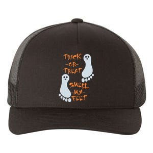 Funny Trick Or Treat Smell My Feet Halloween Yupoong Adult 5-Panel Trucker Hat