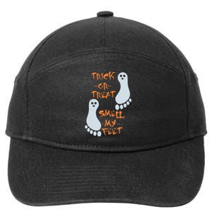 Funny Trick Or Treat Smell My Feet Halloween 7-Panel Snapback Hat