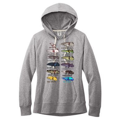 Funny Type Of Axolotls Funny Axolotl Lovers  Women's Fleece Hoodie