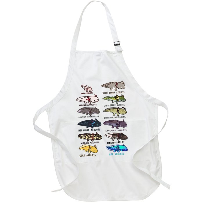 Funny Type Of Axolotls Funny Axolotl Lovers  Full-Length Apron With Pockets