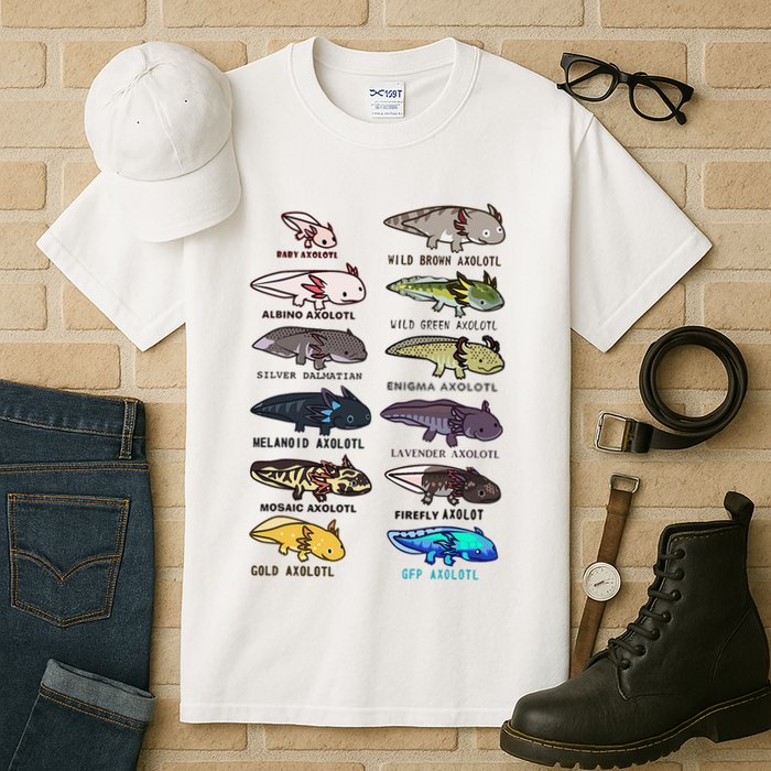 Funny Type Of Axolotls Funny Axolotl Lovers  Tall T-Shirt