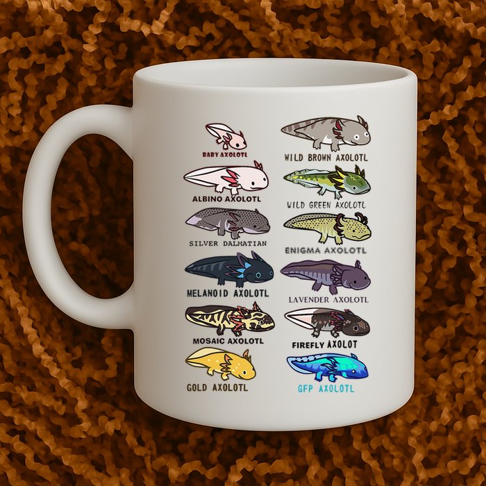 Funny Type Of Axolotls Funny Axolotl Lovers  Mug