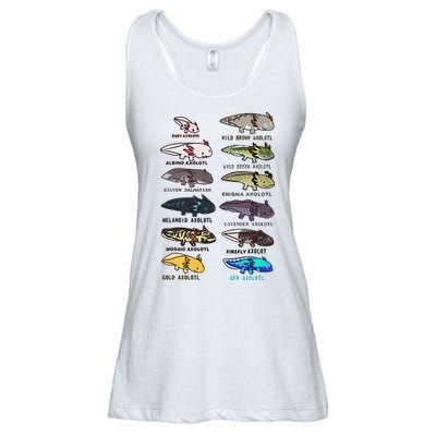 Funny Type Of Axolotls Funny Axolotl Lovers  Ladies Essential Flowy Tank
