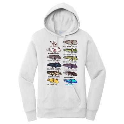 Funny Type Of Axolotls Funny Axolotl Lovers  Women's Pullover Hoodie