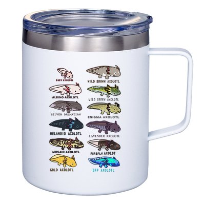 Funny Type Of Axolotls Funny Axolotl Lovers  12oz Stainless Steel Coffee Mug