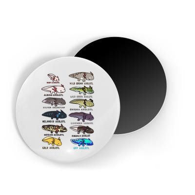 Funny Type Of Axolotls Funny Axolotl Lovers  Magnet