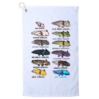 Funny Type Of Axolotls Funny Axolotl Lovers  Golf Towel