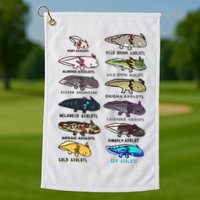 Funny Type Of Axolotls Funny Axolotl Lovers  Golf Towel