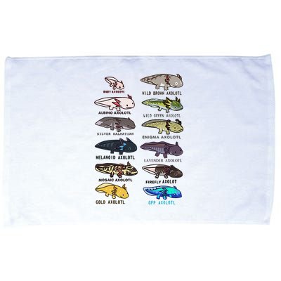 Funny Type Of Axolotls Funny Axolotl Lovers  Microfiber Hand Towel