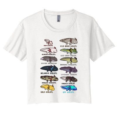 Funny Type Of Axolotls Funny Axolotl Lovers  Crop Top