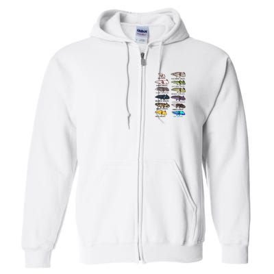 Funny Type Of Axolotls Funny Axolotl Lovers  Full Zip Hoodie