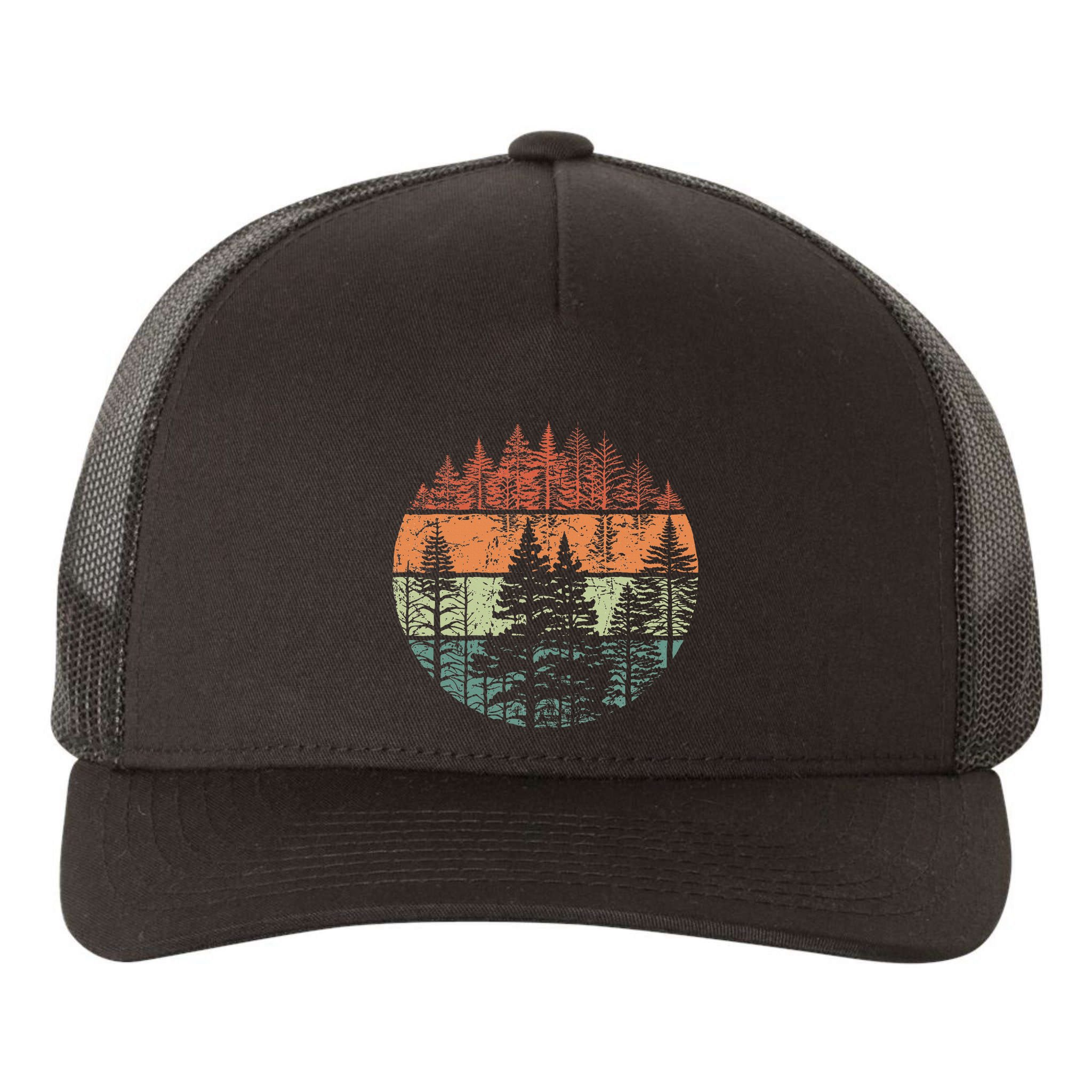 Forest Trees Outdoors Nature Yupoong Adult 5-Panel Trucker Hat