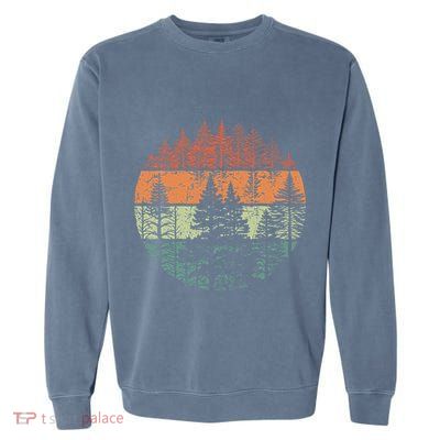 Forest Trees Outdoors Nature Garment-Dyed Sweatshirt