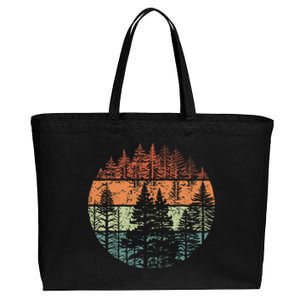 Forest Trees Outdoors Nature Cotton Canvas Jumbo Tote