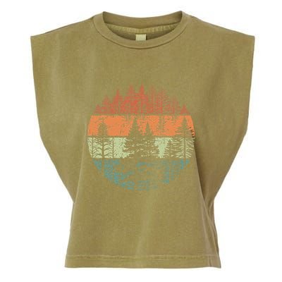 Forest Trees Outdoors Nature Garment-Dyed Women's Muscle Tee