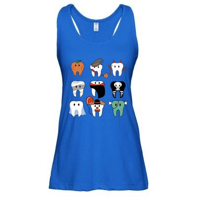 Funny Trick Or Teeth Funny Dental Halloween Treat Dentist Gift Ladies Essential Flowy Tank