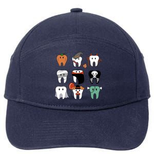 Funny Trick Or Teeth Funny Dental Halloween Treat Dentist Gift 7-Panel Snapback Hat