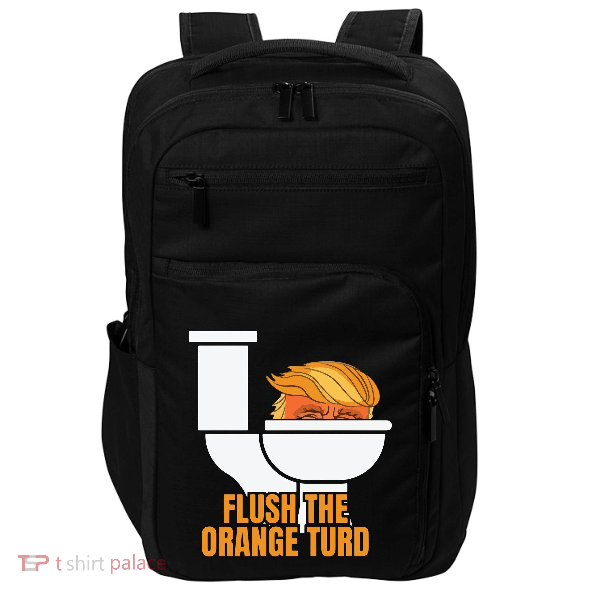 Flush The Orange Turd Impact Tech Backpack